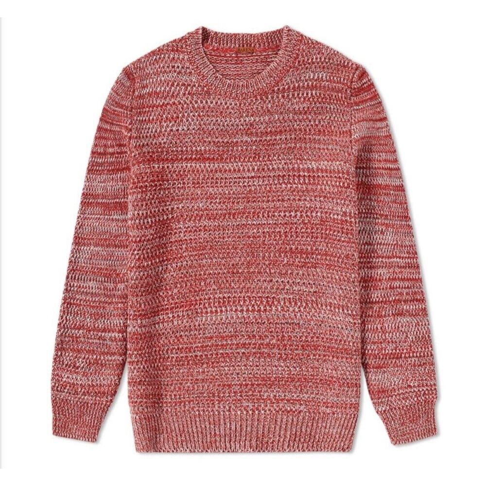 Barena Venezia Dosson Crew Knit Marl Sweater Ribbed Cuffs Italy Mens Size Medium